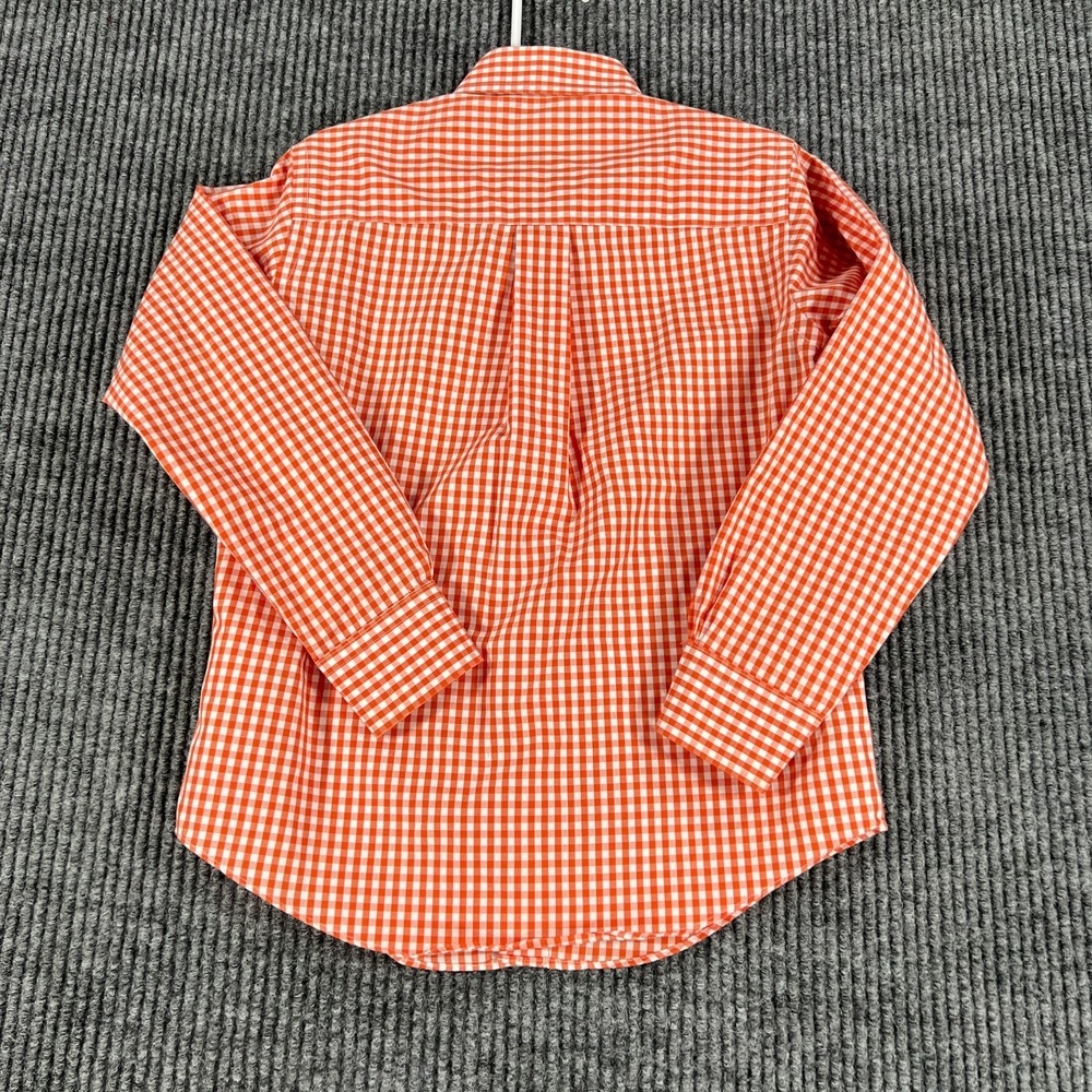 Brooks Brothers Shirt Boys XS Extra Small Orange Check Long Sleeve Button Down - Picture 13 of 13